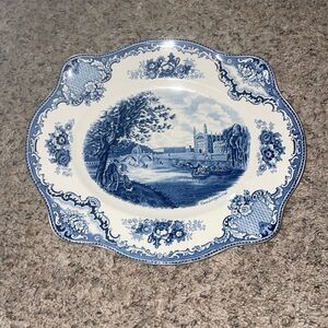 Vintage Johnson Bros Cambridge 1792 Blue Plate 11.75 x 9.75”